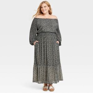 VGU KNOX ROSE FLORAL bohemian cottage, academia maxi dress size 2 XL